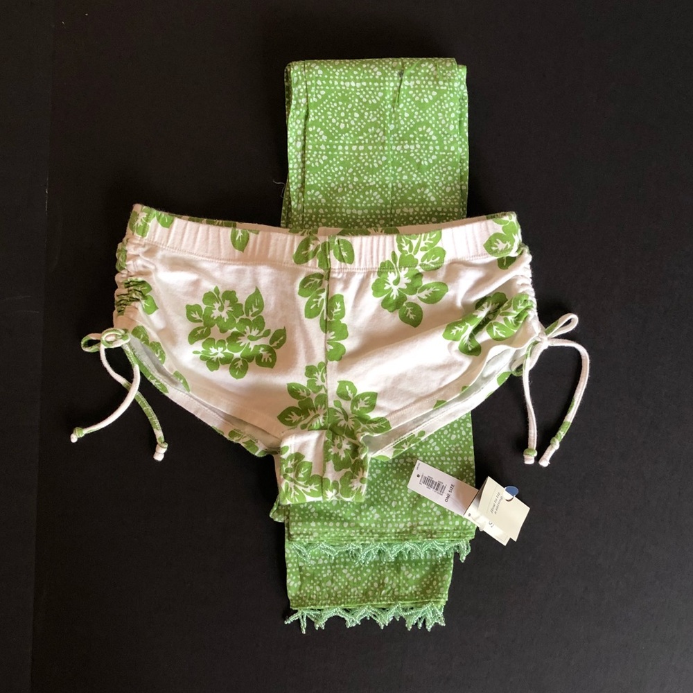 Old Navy Hawaiian print shorts and sarong